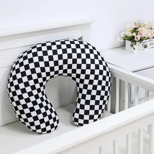 Vista 4 de DILIMI Funda de almohada de lactancia, funda elástica extraíble para almohadas de lactancia, funda ultra suave y cómoda para bebé niña y niño, negro