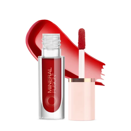 Vista 10 de Mineral Fusion Merlot 2 en 1 Lip & Cheek Stain Merlot, 0.10 onzas líquidas, rojo cereza profundo hidratante, de larga duración, color mate