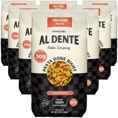 Vista 14 de Al Dente Carba-Nada Rigatoni & Cavatappi Variedad – Bajo en carbohidratos, alto en proteínas – Dieta apta para dieta cetogénica y de puntos, fideos