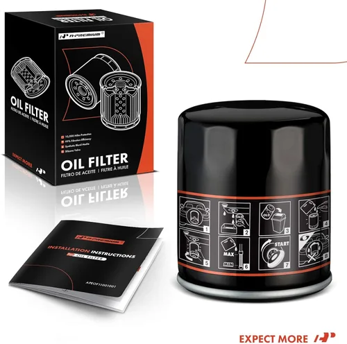 Vista 8 de A-Premium Filtro de aceite giratorio de protección de 10 mil millas compatible con Ford y Chevy y para Toyota, Nissan, Volkswagen, Jeep, Subaru