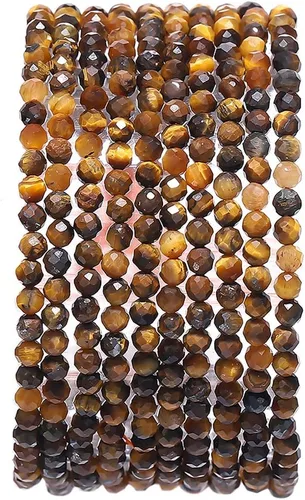 Vista 64 de BEADIA Cuentas de piedra natural africana de turquesa faceted rondelle 3x4mm semipreciosas sueltas para hacer joyas 38cm