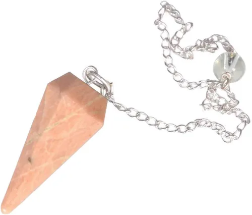 Vista 52 de WholesaleGemShop Péndulo facetado de cristal de piedras preciosas naturales