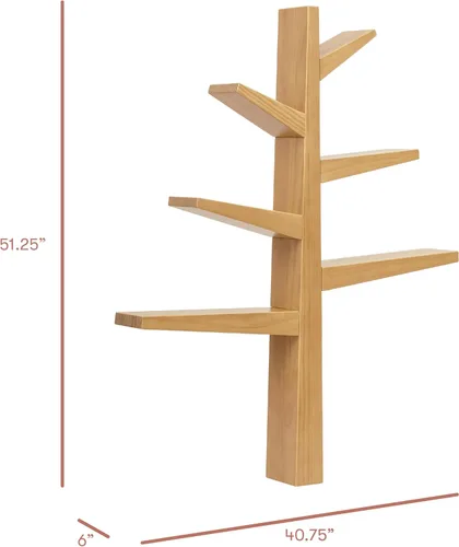 Vista 3 de Babyletto Librería de abeto para niños en miel, certificado Greenguard Gold