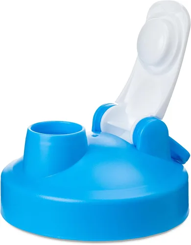 Vista 4 de Botella mezcladora de proteínas de 20 onzas, sin BPA, duradera, a prueba de fugas con tapa de bloqueo y bola mezcladora de acero inoxidable