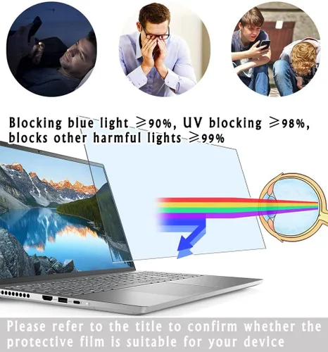 Vista 2 de Anti Blue Light Tempered Glass Screen Protector, compatible with CHUWI AeroBook 13.3" Visible Area, 9H Film Protectors [ Not Full Coverage ]
