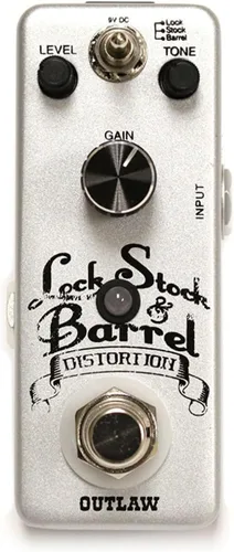 Vista 2 de Outlaw Effects LOCK-STOCK-BARREL Pedal de distorsión de 3 modos