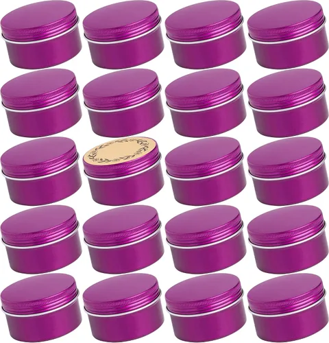 Vista 12 de Latas de aluminio con tapa de rosca verde de 4 oz (4.1 fl oz) con etiquetas