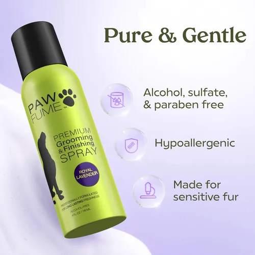 Vista 4 de PAWFUME Premium Grooming Dog Spray (lavanda) + limpiador de oídos para perros