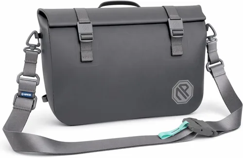 Vista 16 de niphean Riñonera impermeable IPX7, bolsa seca magnética con cierre de una Negro