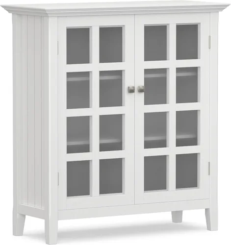 Vista 19 de SIMPLIHOME Acadian - Armario de madera maciza de 36" de ancho, color negro