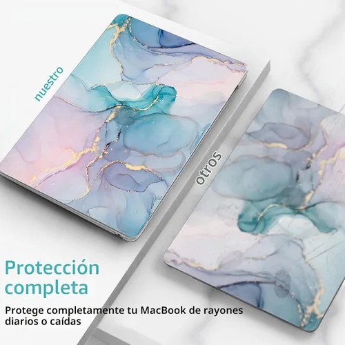Vista 5 de B BELK - Funda para MacBook Air de 13 pulgadas M1 2021 2020-2018, mármol Mármol rosa azul