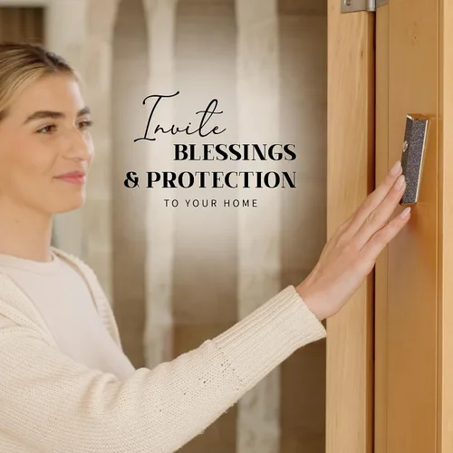 Vista 6 de SURI Pergamino de mezuzah Kosher para puerta, 3 pulgadas manuscrito Klaf por Certified Sofer Stam, fabricado en Israel, se adapta a funda de mezuzá
