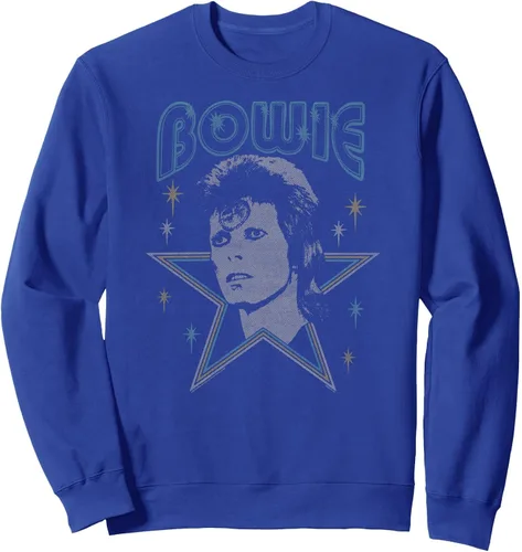 Vista 4 de David Bowie - Sudadera azul Ziggy Stardust Negro