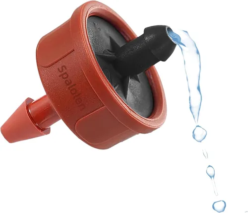 Vista 13 de Goteros/emisores de riego por goteo de compensación de presión de 0.25 GPH, goteros de riego por goteo de flujo constante autolimpiante, cabezales