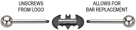 Vista 2 de DC Comics Batman Logo Industrial Barbell, No aplicable