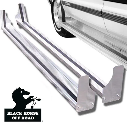 Vista 2 de Black Horse - Estribos comerciales de aluminio compatibles con 97-14 Express/savana 1500-2500-3500 92-15 Ford E/Econoline-RUN102SS