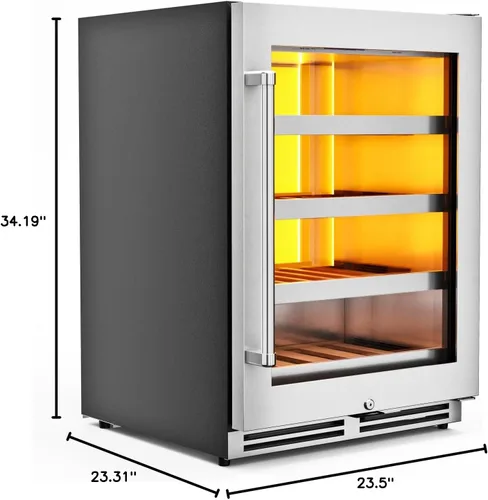 Vista 8 de Thor Kitchen Enfriador de vino de zona única de 24 pulgadas - Modelo TWC24UL