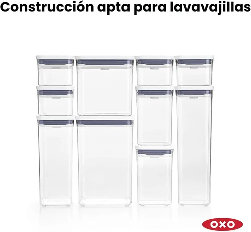 Vista 8 de OXO Good Grips POP Contenedor - Rectángulo Delgado Mini 0.4 Qt