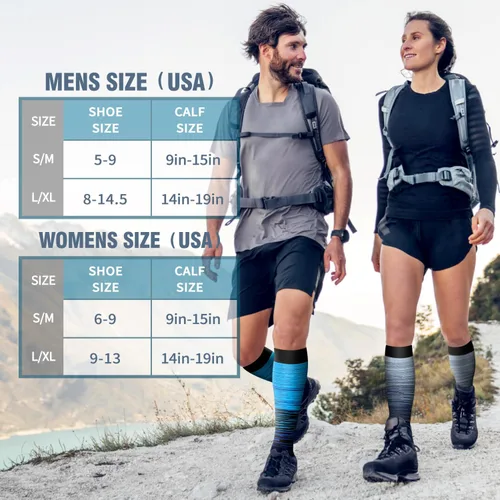 Vista 7 de Bluemaple Paquete de 6 calcetines de compresión de cobre para mujeres y hombres, el mejor apoyo para médicos, correr, enfermería, atletismo