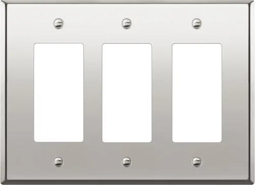 Vista 21 de LIDER Placa decorativa de pared de metal para interruptor o receptáculo, cubierta de salida de acero inoxidable, resistente a la corrosión