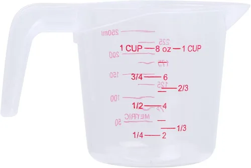 Vista 2 de iiniim Taza medidora plástica clara de la cocina, 8.5 fl oz/16.9 fl oz/33.8 fl oz claro 8.5 fl oz