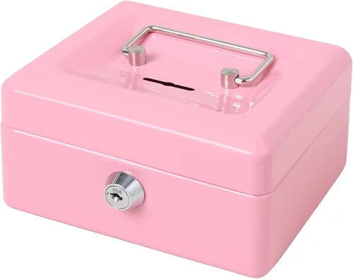Vista 11 de Jssmst SMCB003 - Caja fuerte con cerradura, regalos de cumpleaños 2017, caja metálica para niños, adultos, resistente, 100% segura , Negro