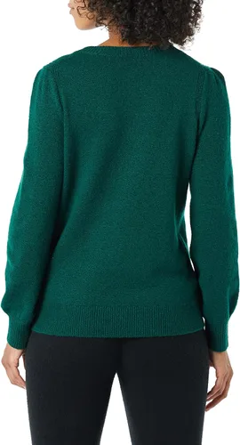 Vista 5 de Tienda Essentials - Suéter de cuello redondo con hombros plisados suave al tacto para mujer
