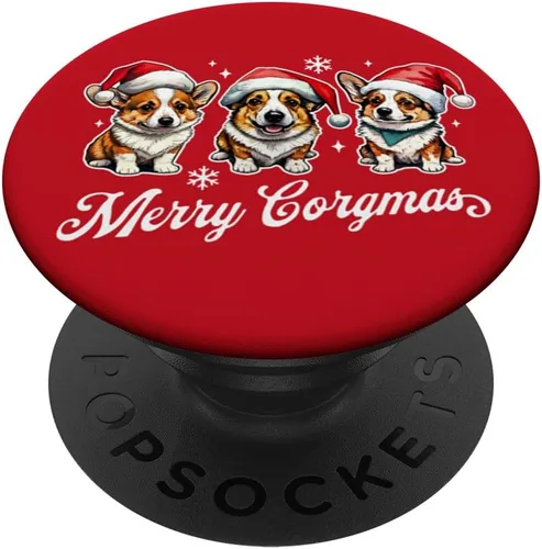 Vista 6 de Merry Corgmas - Cute Christmas Corgi - Corgi Lover Xmas PopSockets MagSafe PopGrip for iPhone