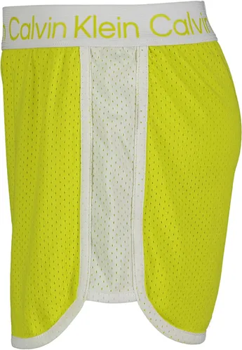 Vista 2 de Calvin Klein Pantalones cortos de correr para niña, malla de secado rápido, cintura elástica y estilo sin cierre