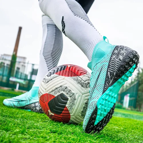 Vista 6 de Zapatos de fútbol para interiores, zapatos de fútbol de césped para hombres y mujeres, botas de fútbol TF para adultos, zapatos de entrenamiento