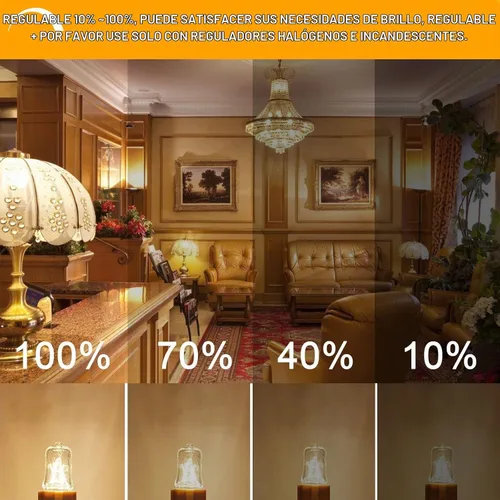 Vista 4 de Bombilla halógena G9 de 40 W, 120 V, T4, tipo JCD, bombillas halógenas de 2 pines para candelabros, luces de gabinete, luces de campana extractora