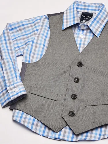 Vista 2 de Nautica - Conjunto de 4 piezas para niño incluye camisa de vestir, corbata, chaleco y pantalones