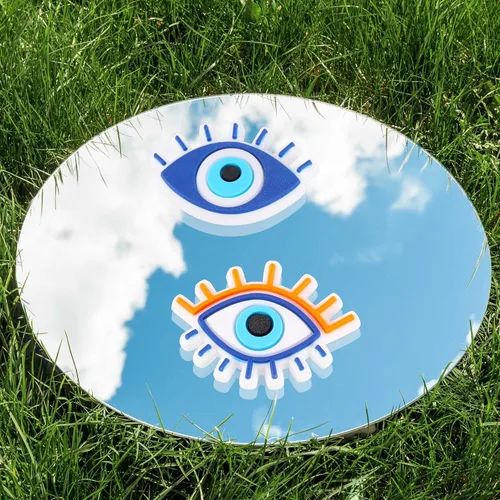 Vista 2 de 16 dijes de cocodrilo de ojo malvado para decoración de zapatos de película malvada