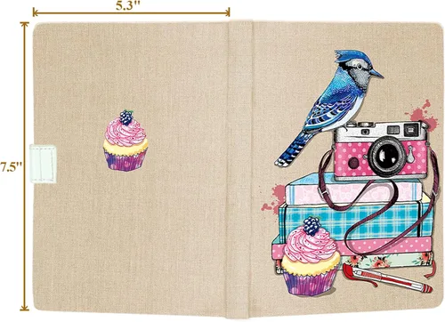 Vista 7 de Diario Blue Jay para niñas, regalo para adolescentes, niños, diario con bolígrafo y cierre magnético, 192 páginas para escribir, cuaderno forrado