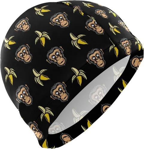 Vista 6 de Gorra de natación unisex para adultos, diseño divertido creativo de poliéster