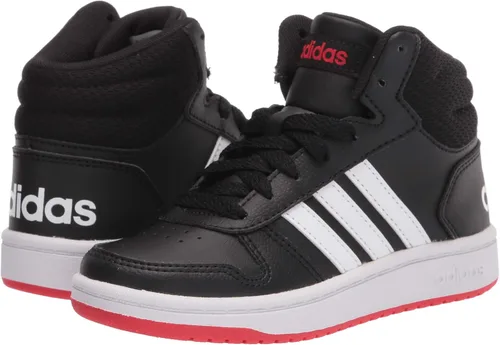 Vista 7 de adidas Zapatos de baloncesto para niños Hoops Mid 2.0, OnixShock YellowAsh Silver