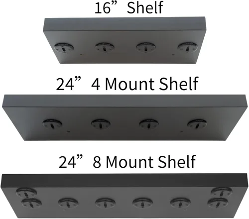 Vista 5 de Estante tonal para accesorios (negro, estante de 16" Premium - 4 soportes)