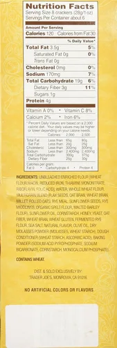 Vista 2 de Trader Joe's - Galletas de pita multigrano