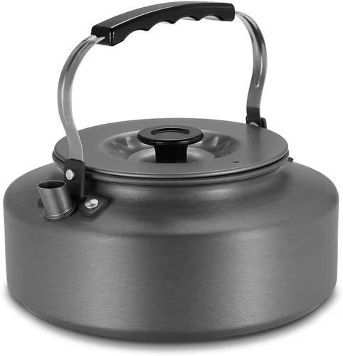 Vista 10 de Hervidor de té para acampar, cafetera de 27 fl oz/0.8 L, cafetera para campamento