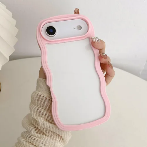Vista 68 de QLTYPRI Funda compatible con iPhone 7/8/SE, bonita funda transparente con marco ondulado rizado para niñas y mujeres, funda protectora de TPU