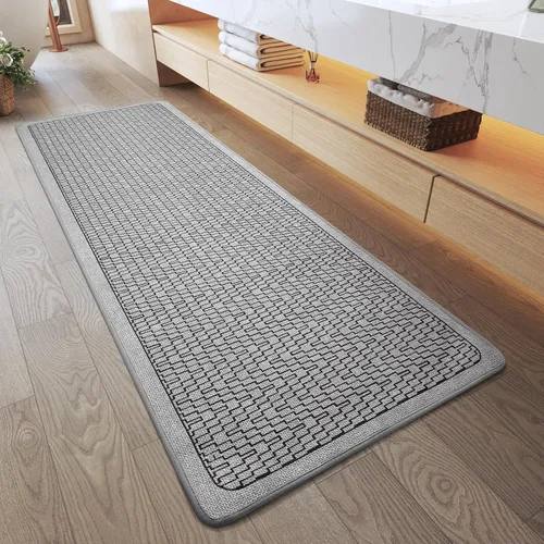 Vista 30 de YDKGL Alfombra de baño Half Circle, alfombras de baño finas antideslizantes A- Marrón a