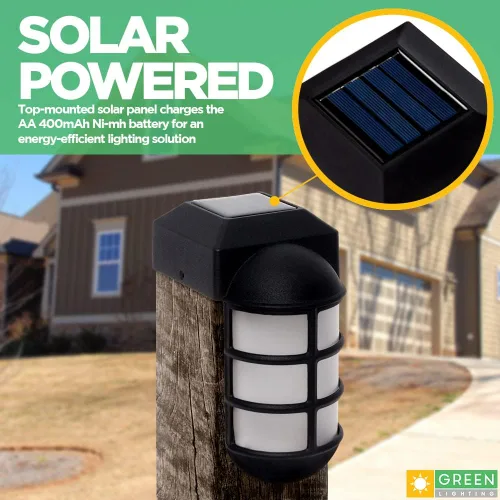 Vista 5 de GreenLighting Marina - Luces solares para tapa de poste de 4 x 4 pulgadas, luz solar de madera nominal para exteriores, poste de valla, paisajismo