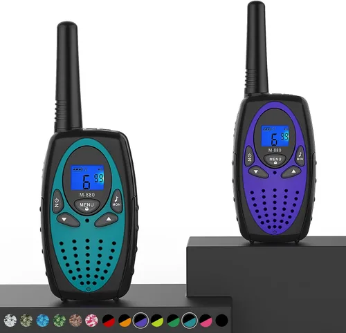 Vista 16 de Walkie Talkies para adultos, Topsung M880 FRS Radio bidireccional de largo alcance con clip para cinturón VOX/Talky de mano con 22 canales 3 millas