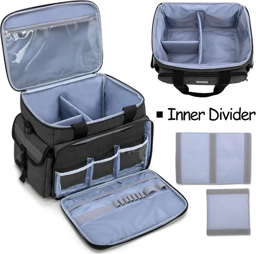 Vista 2 de CURMIO Caja organizadora de primeros auxilios familiares, bolsa de suministros médicos de emergencia vacía para enfermera, fisioterapeutas, médicos