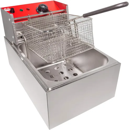 Vista 8 de ALDKitchen Freidora eléctrica de 6 litros, 1.75 kW, acero inoxidable, control manual de temperatura de 60 a 392.0 °F, protección contra