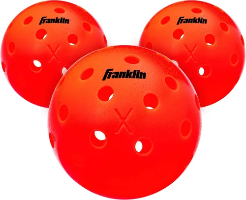 Vista 19 de Franklin Sports X-40 pelotas de Pickleball al aire libre - Bola oficial del Pickleball de EE. UU., APP Tour + US Open - Tamaño reglamentario Rosa