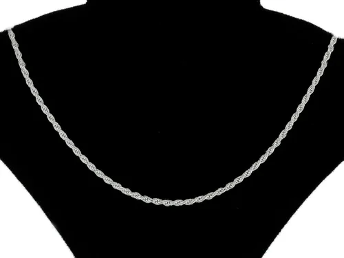 Vista 2 de Collar de cadena de plata esterlina 925 italiana de 0.059in o 0.089in, Metal