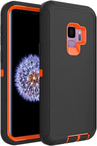 Vista 33 de Funda WOGROO para Galaxy Note 8, funda protectora resistente a caídas y golpes de grado pesado y resistente para Samsung Galaxy Note 8, Negro+Naranja