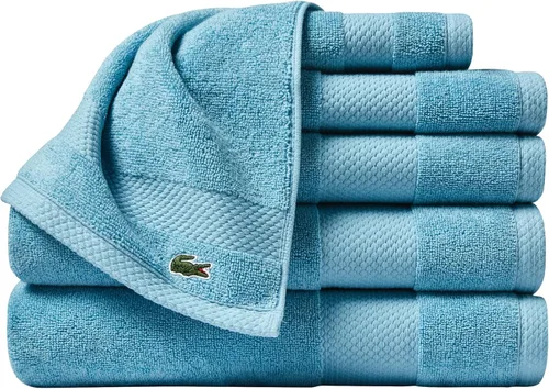 Vista 14 de Lacoste Heritage - Sábana de baño de 100 % algodón Supima, aloe, 35" x 70", altamente absorbente y de secado rápido, toalla de baño súper suave
