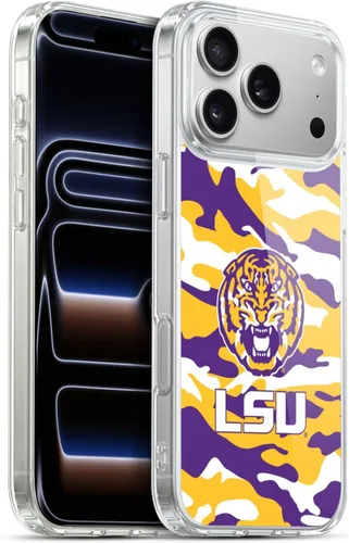 Vista 82 de Head Case Designs Funda de gel suave con licencia oficial de la Universidad Estatal de Louisiana LSU Camou compatible con Apple iPhone 7 Plus/iPhone